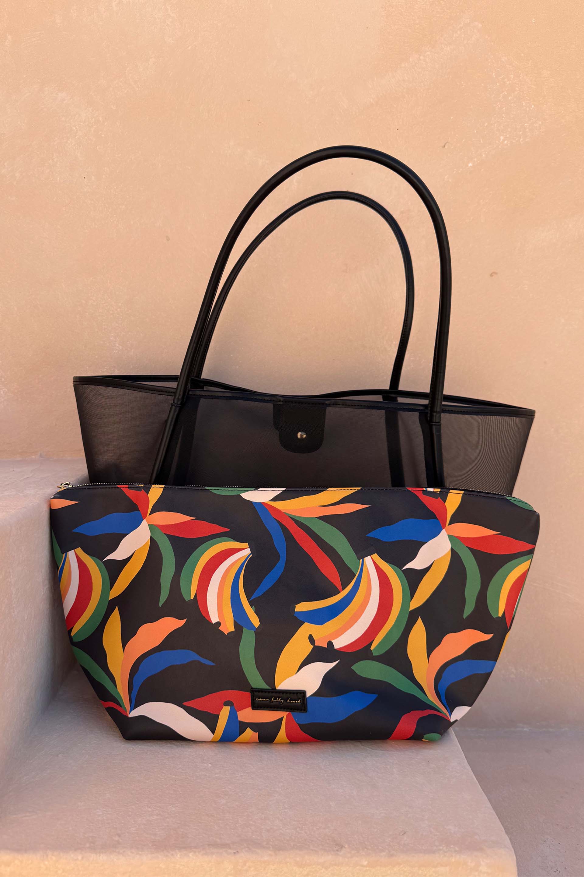 Black Mesh Tote Bag - Image 13
