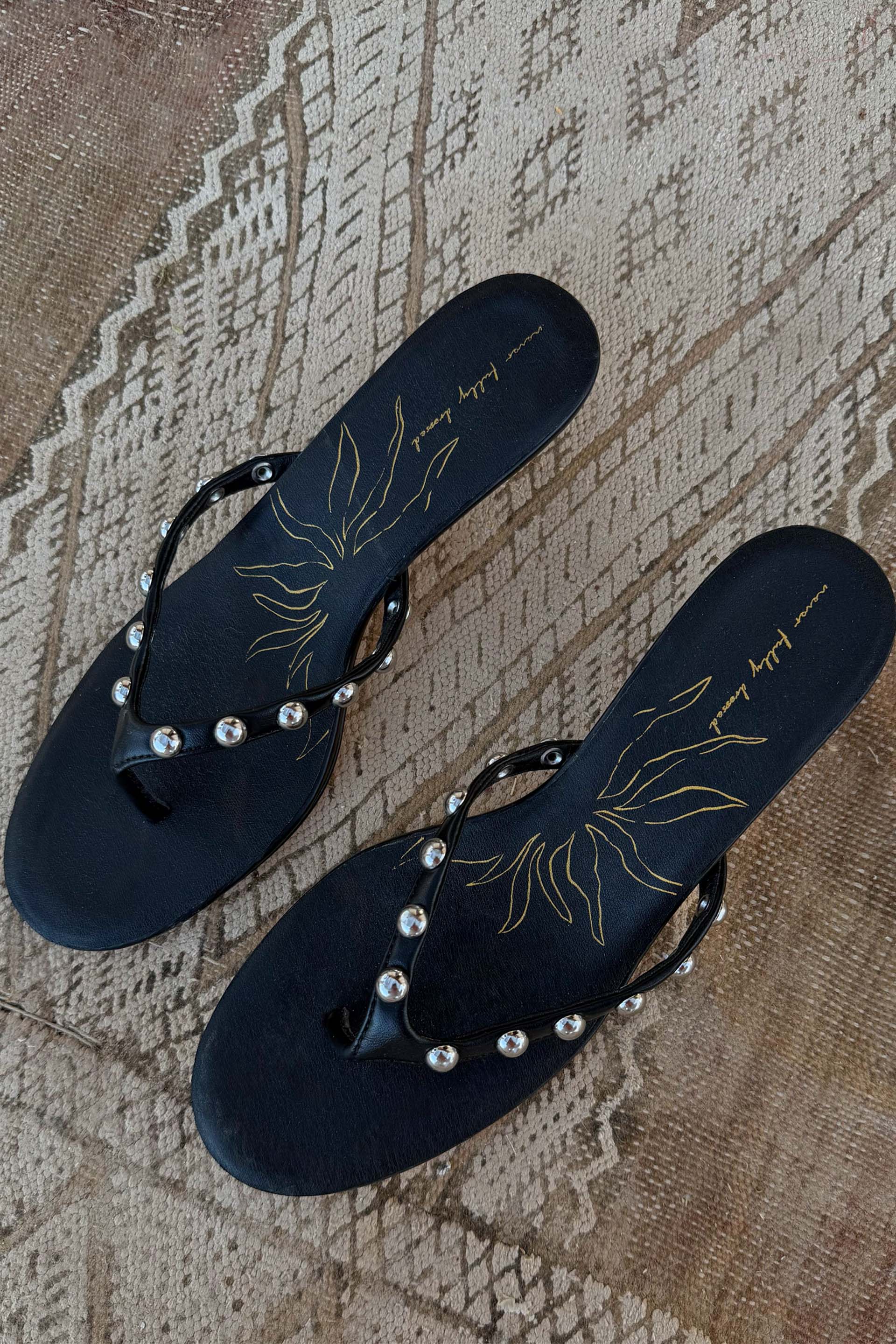 Black Stud Sandal Mule - Image 4
