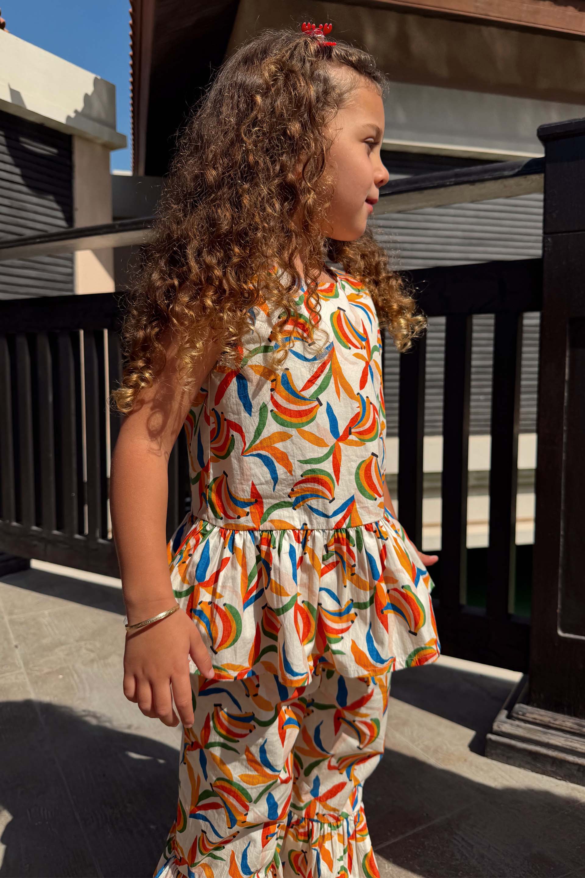Girl's Banana Cotton Woven Set - Image 3
