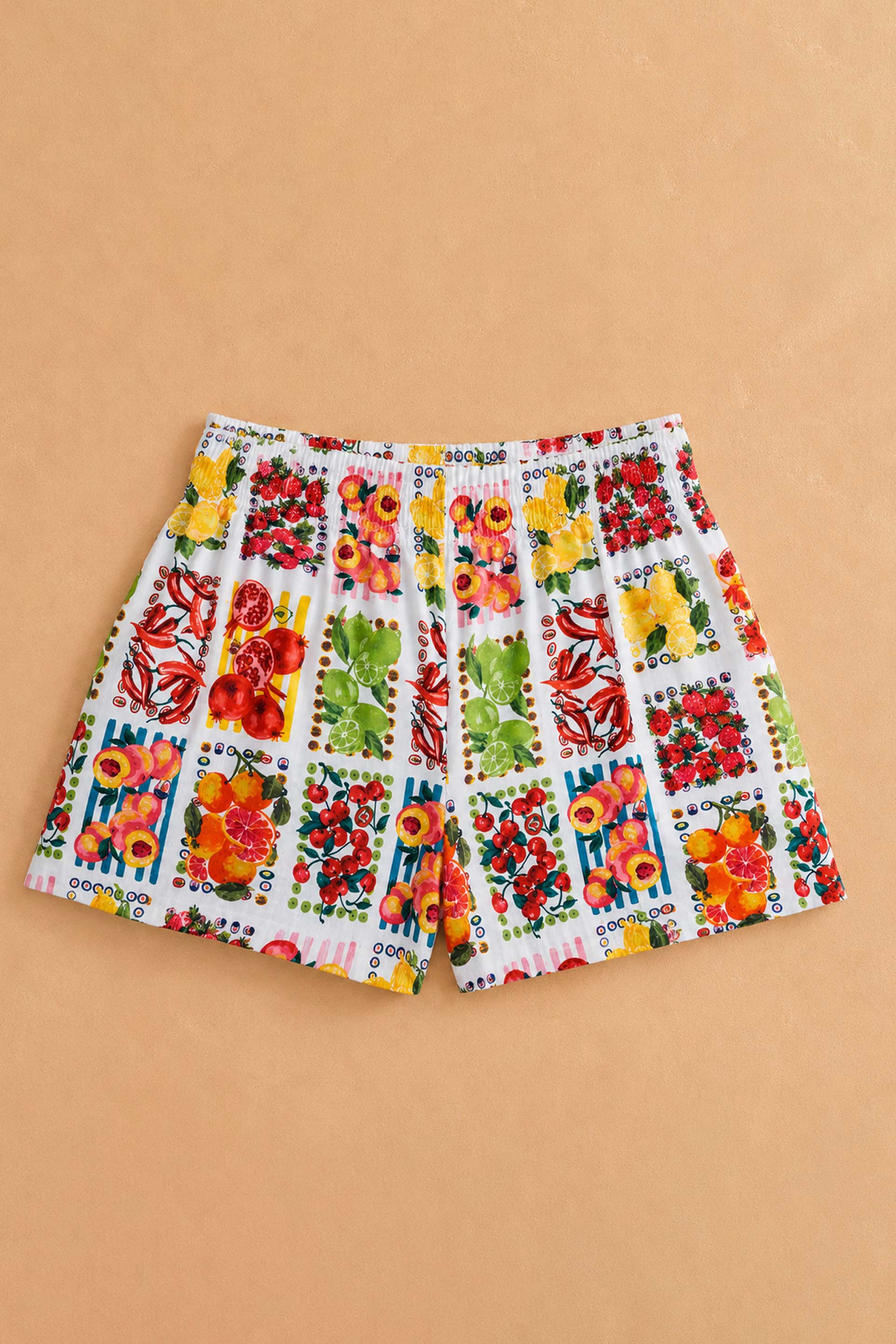 Girls Fruit Stamps Shorts Set - Image 11