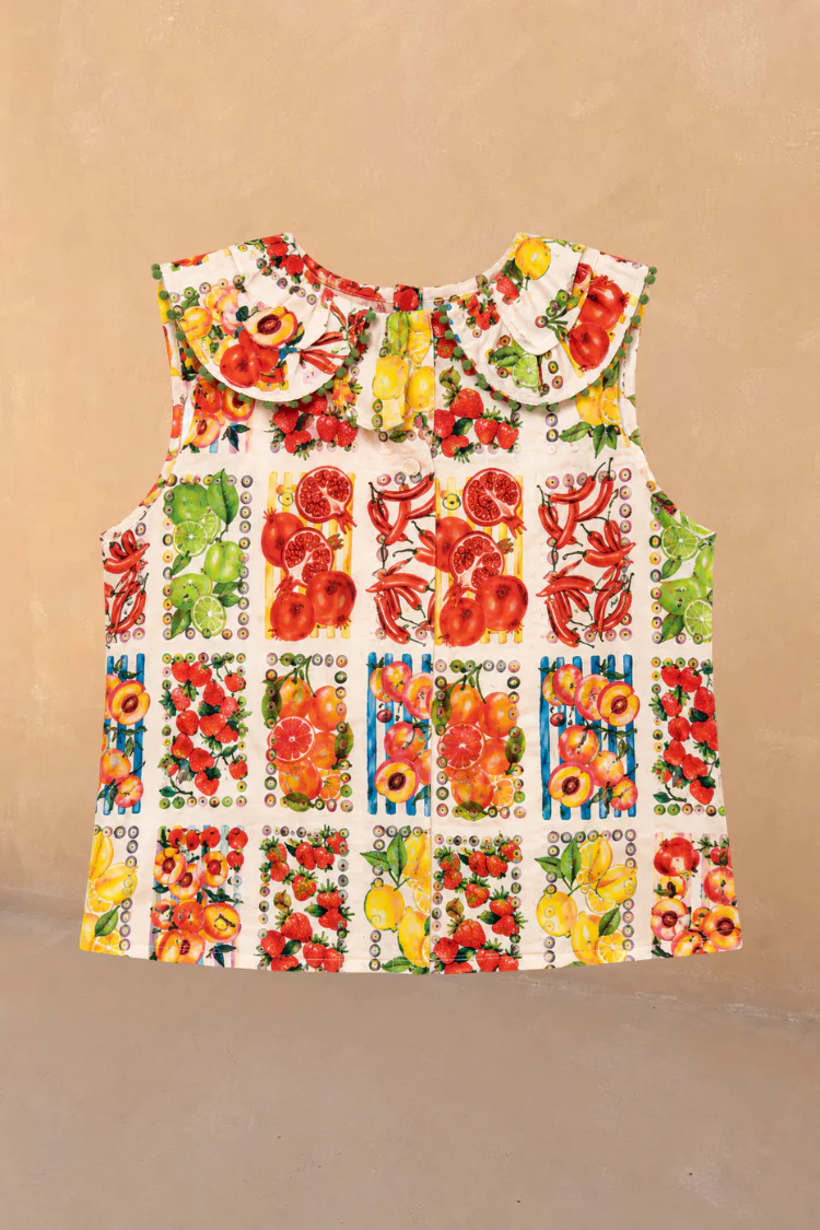 Girls Fruit Stamps Shorts Set - Image 8