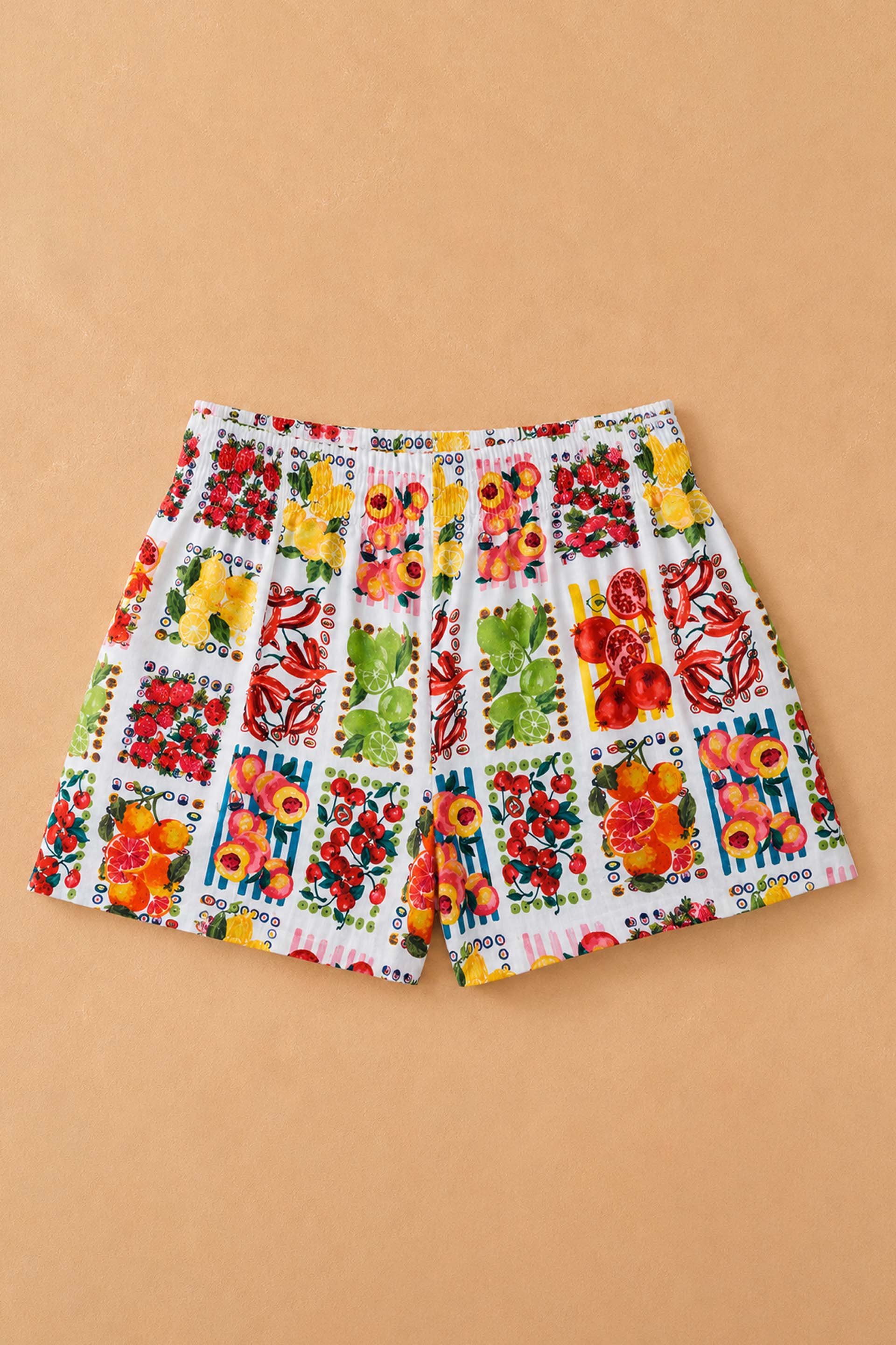 Girls Fruit Stamps Shorts Set - Image 9