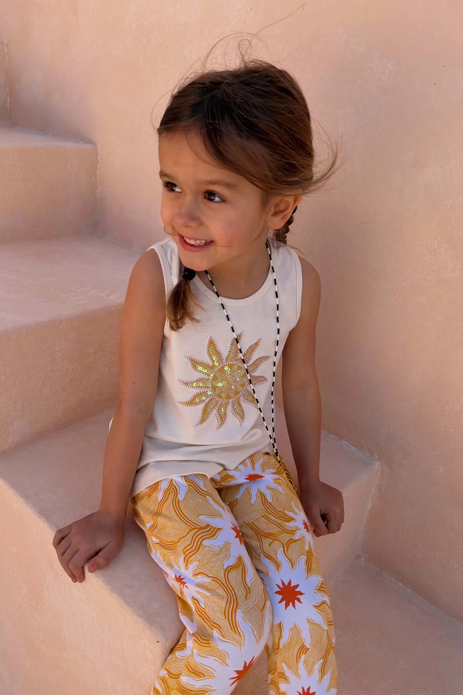 Girl's Yellow Sun Cotton Set - Image 9