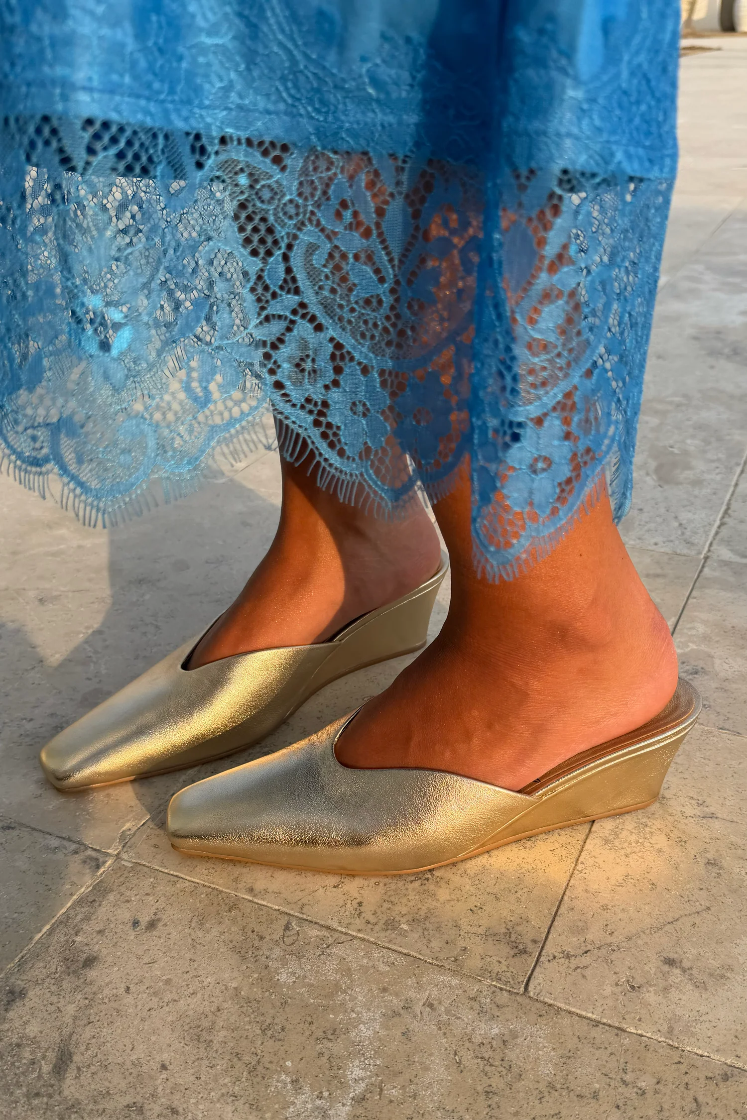 Gold Wedge Mule - Image 3