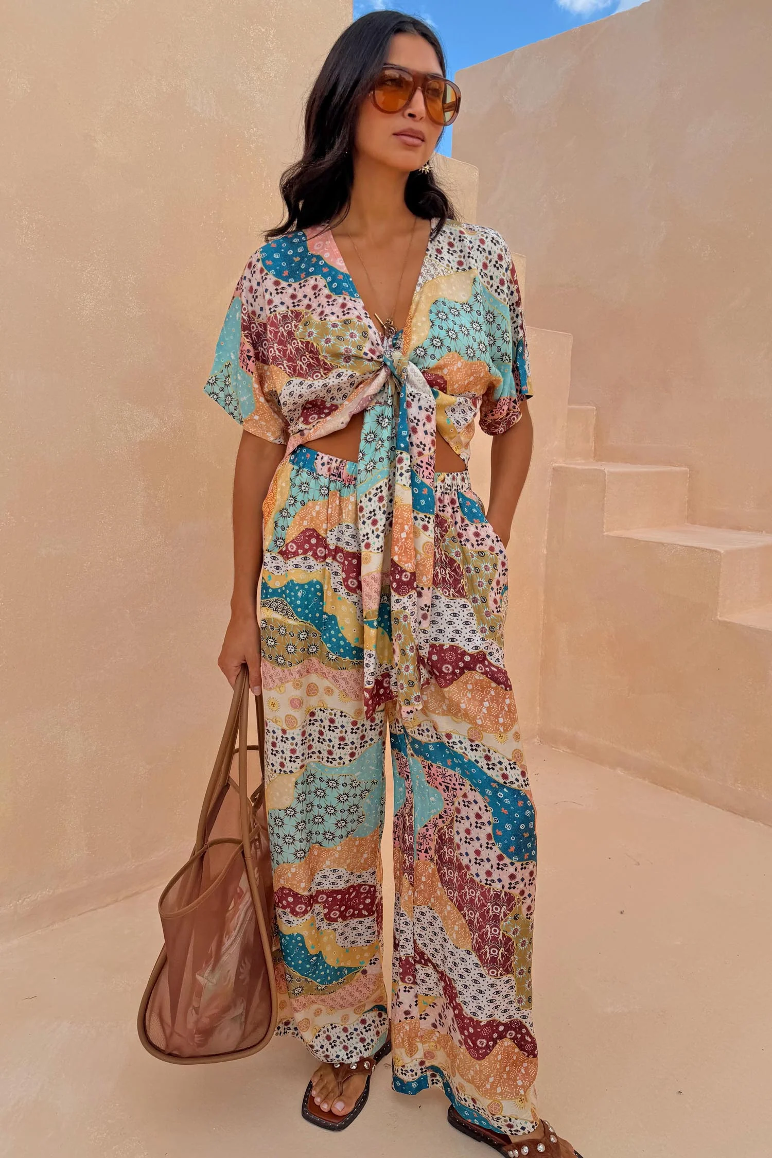 Morocco Tie Front Top - Image 7