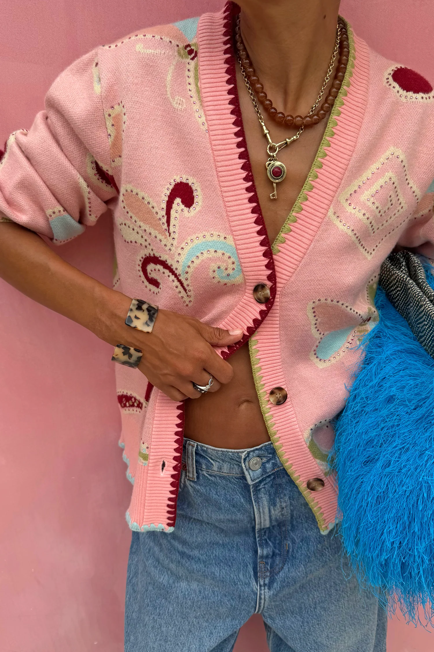 Pink Astra Hannah Cardigan - Image 2