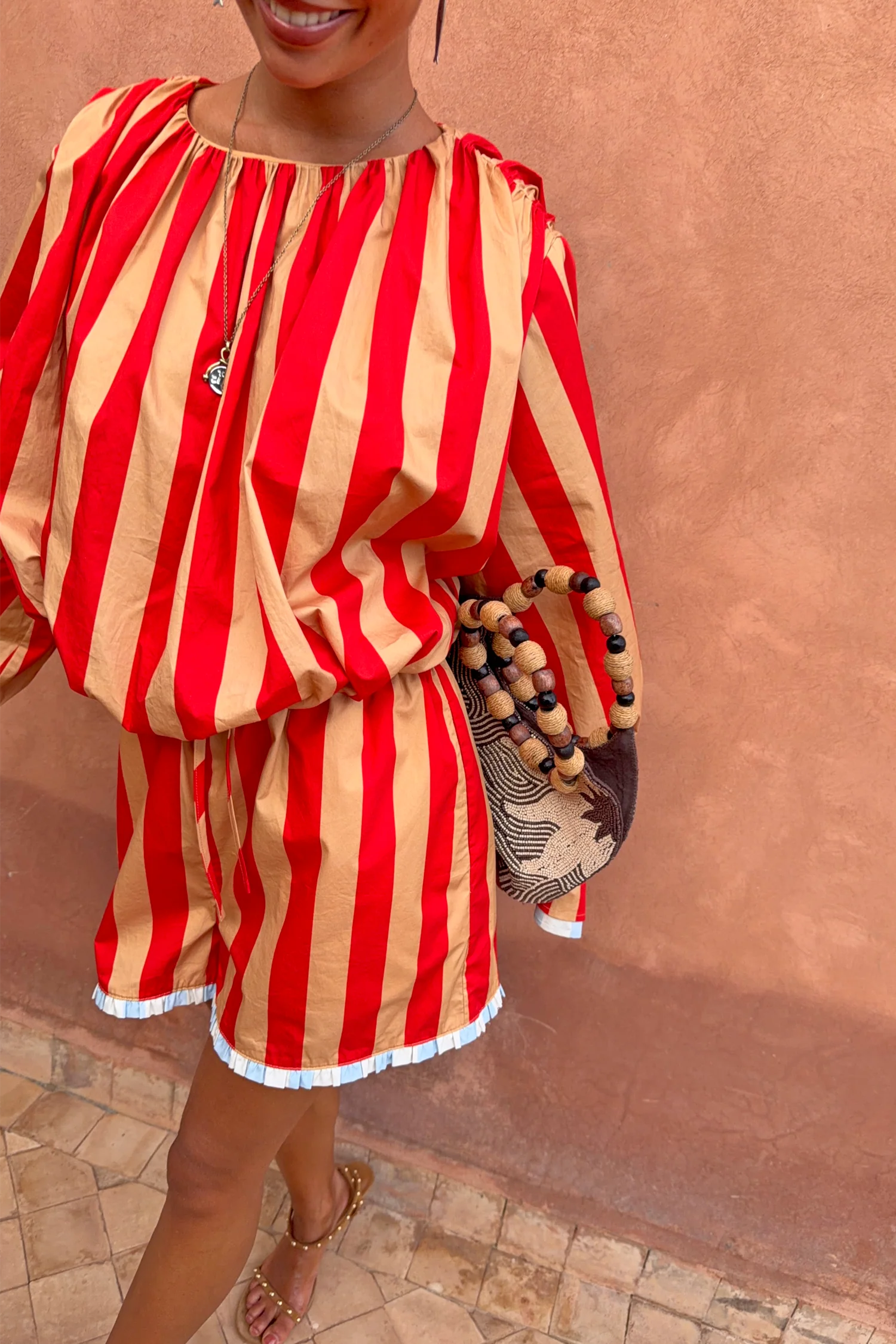 Tomato Stripe Blouse - Image 6
